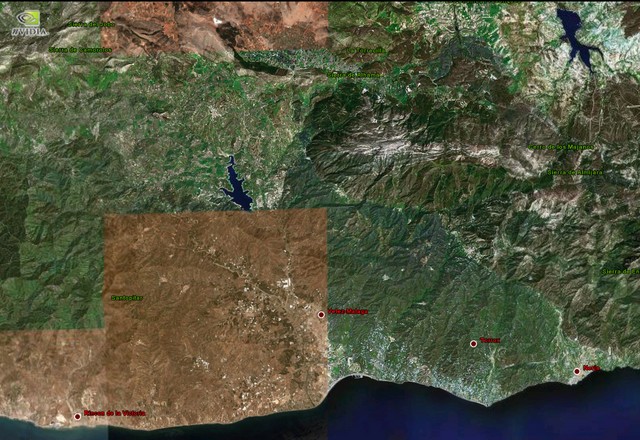 Ya se distingue perfectamente el pantano de la Vi�uela.Los diferentes colores se deben a distintas resoluciones de la foto. Zone Diet